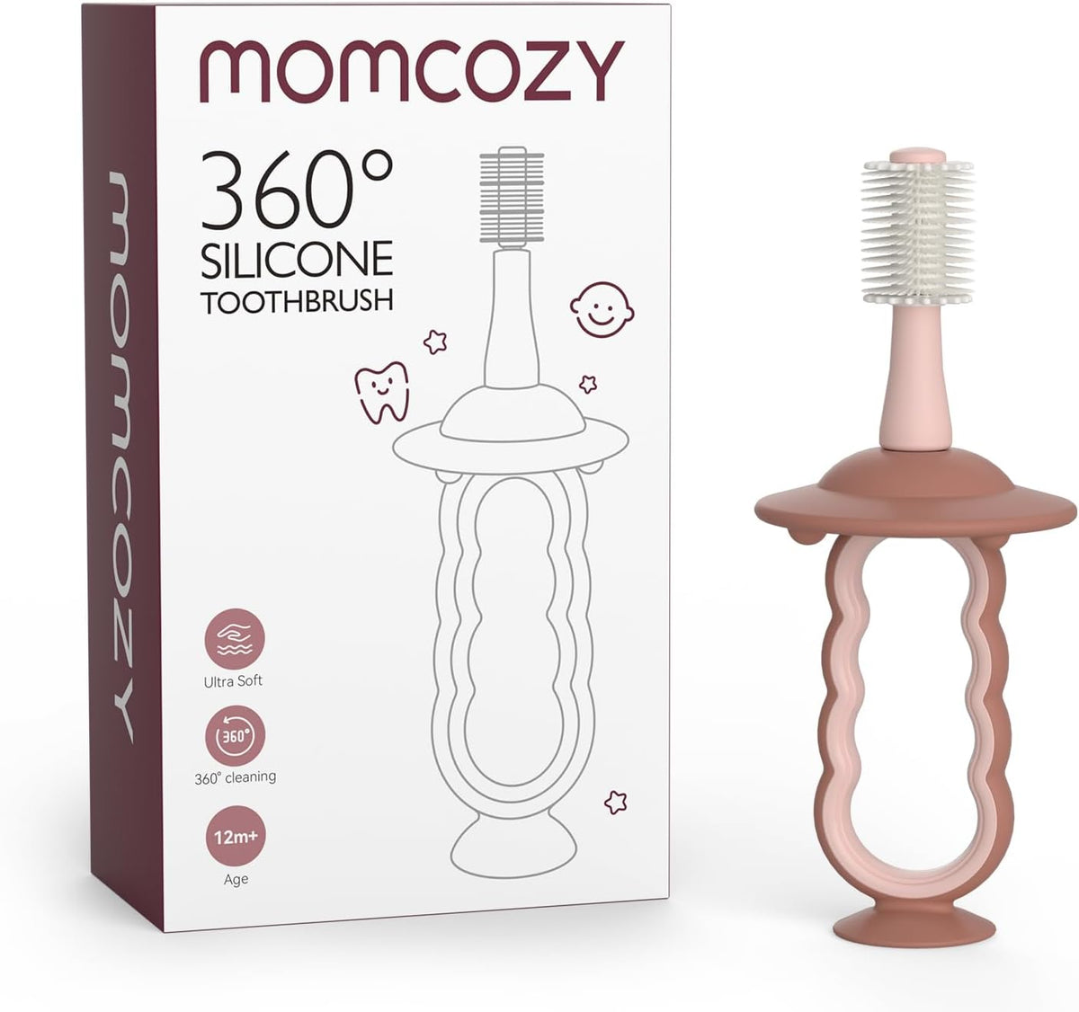 Momcozy Cepillo de dientes para bebé, cepillo de dientes de 360° pa...