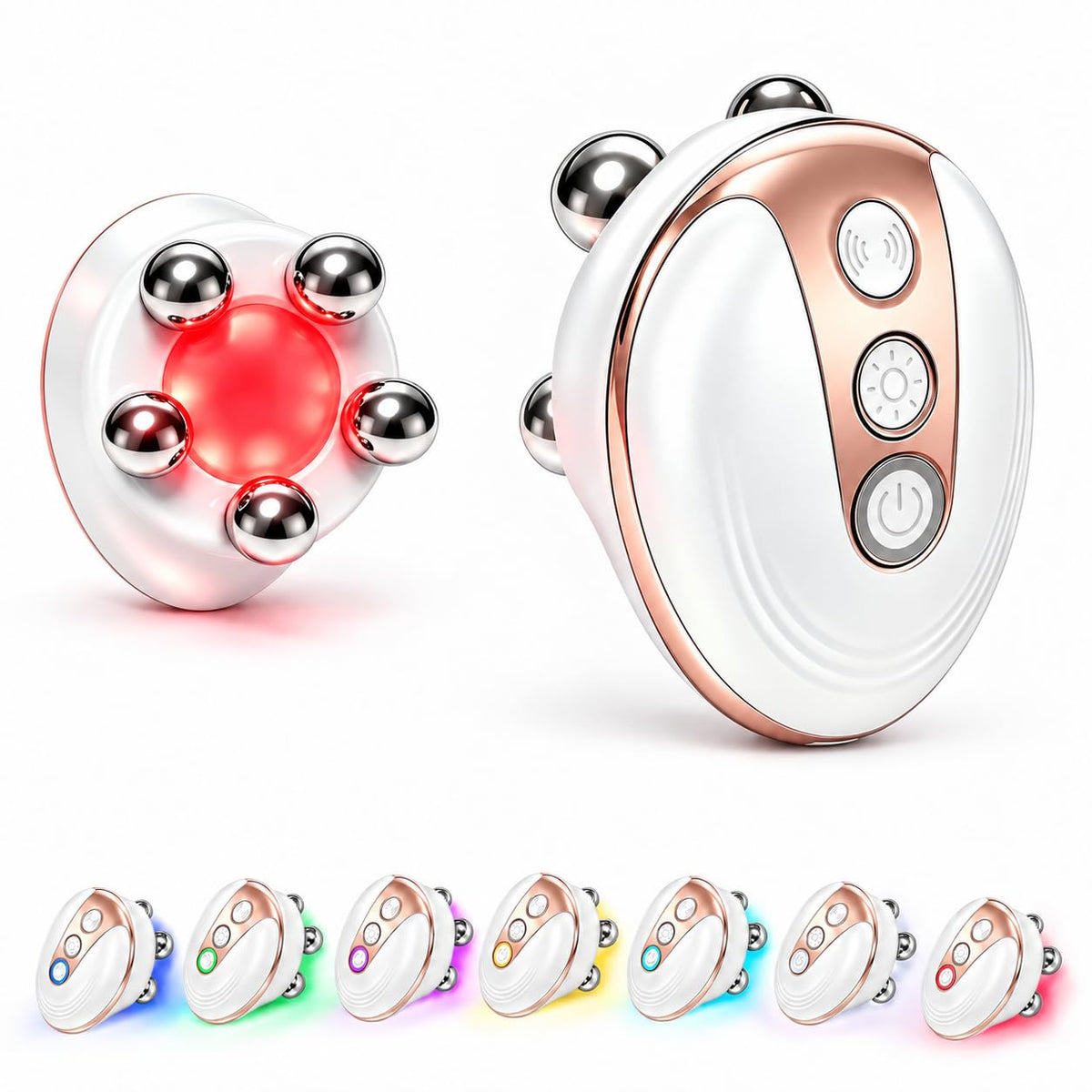 Dispositivo de masaje facial y corporal con bolas de masaje 5D, vib...