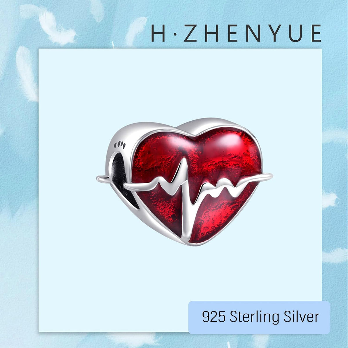 H.ZHENYUE Dijes de plata esterlina 925 con diseño de personaje de p...