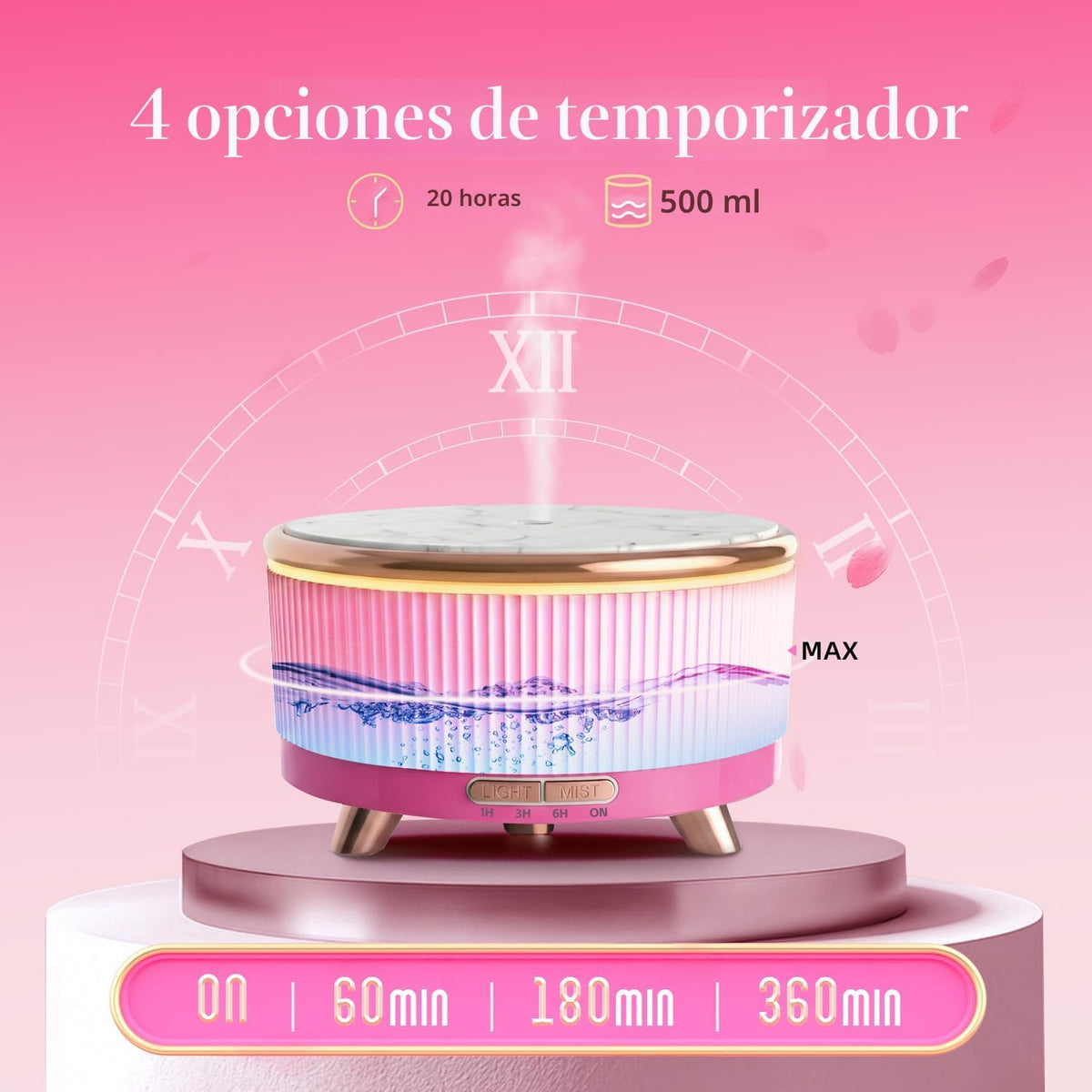YOUENKITY Difusor del aceite esencial de 16.9 fl oz, humidificador...