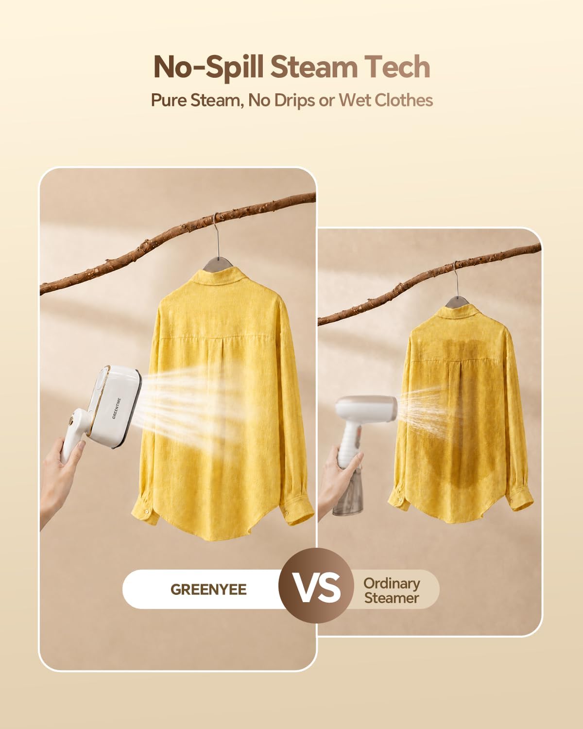 Vaporizador de viaje para ropa, plancha de vapor portátil de mano d...