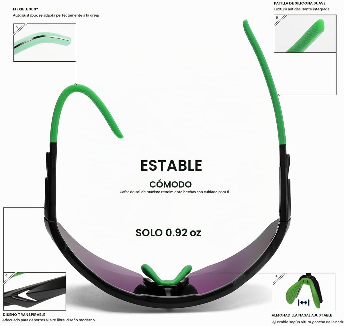 SEKKAF Gafas de sol deportivas polarizadas para hombres y mujeres,...