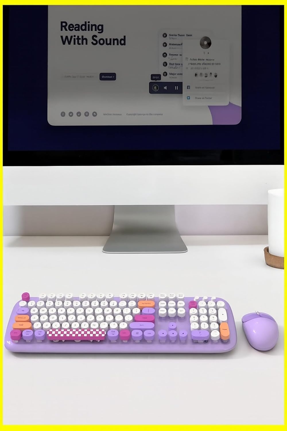 SaharaCase - Combo de teclado y mouse inalámbricos con clic silenci...
