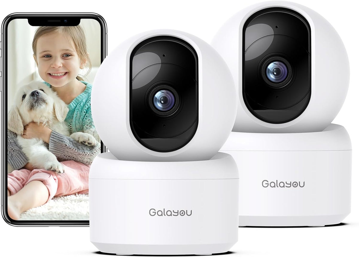 GALAYOU Cámara de Seguridad para Interiores 2K, Cámara para Mascota...