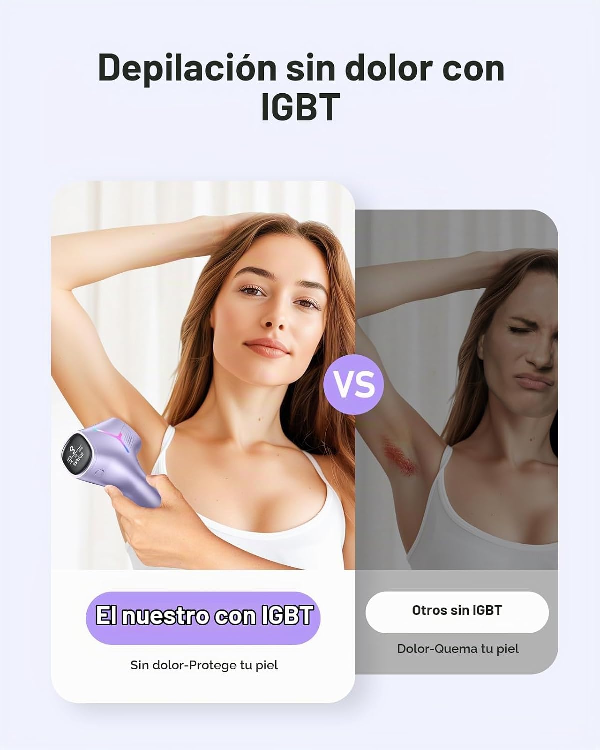 LYSMOSKI Depilación láser para mujeres y hombres, dispositivo de de...