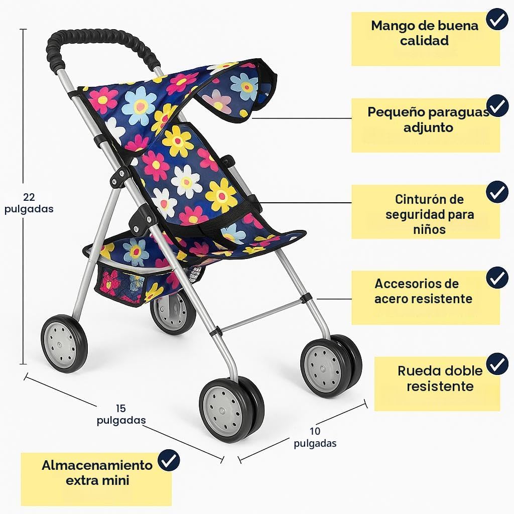 fash n kolor El juego de 4 piezas para muñeca de bebé, diseño de fl...
