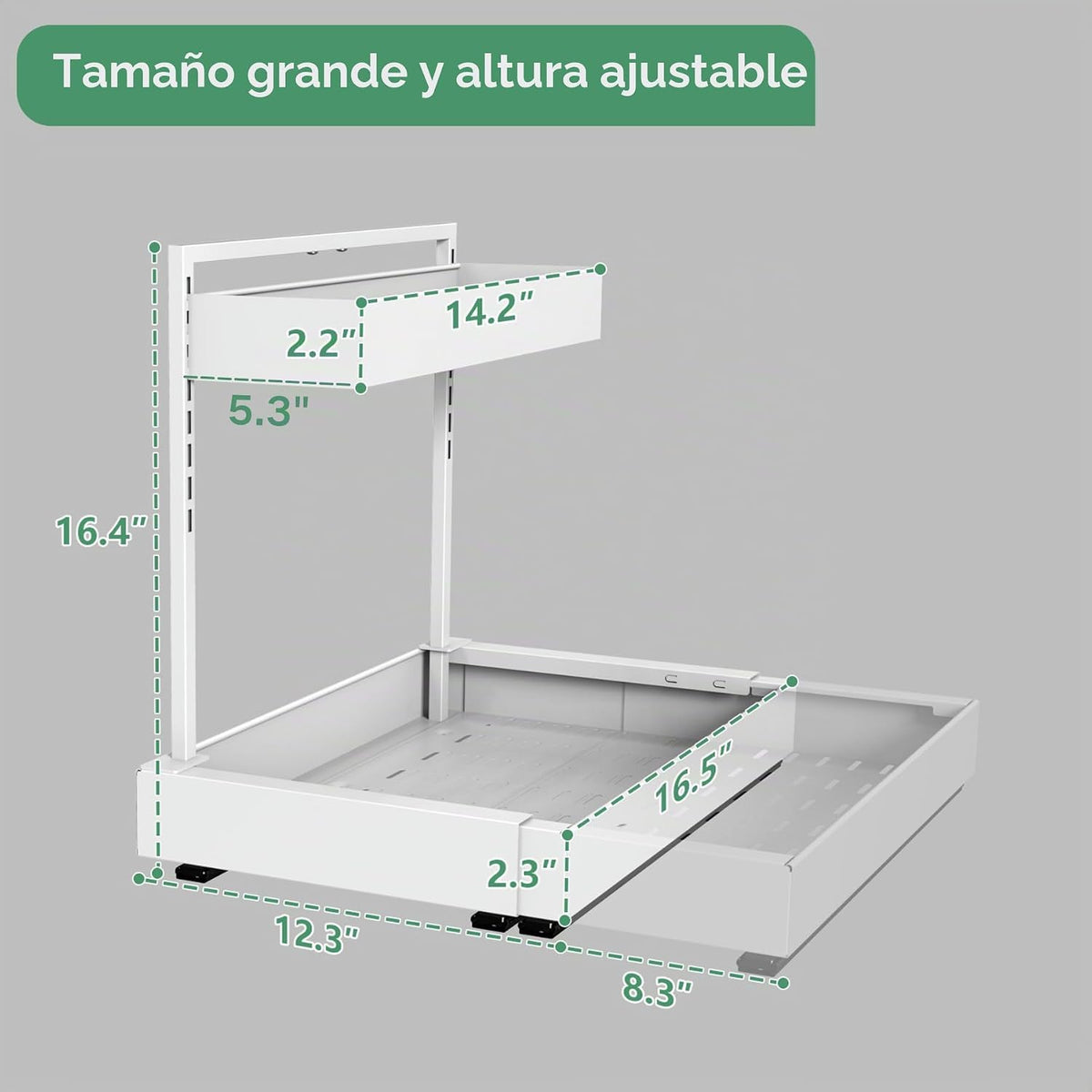 REALINN Organizadores y almacenamiento ampliables para debajo del f...
