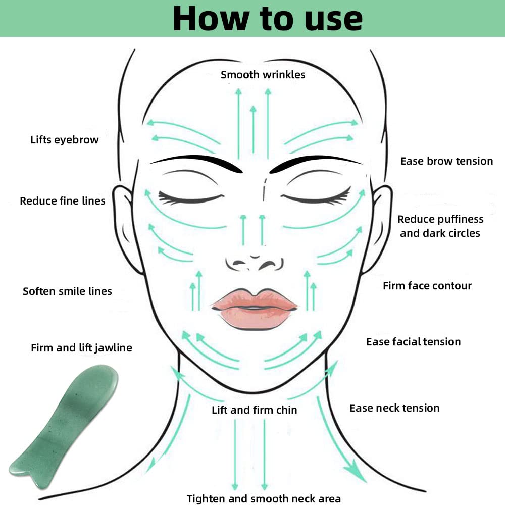 TOP SEWING Herramienta facial de Gua Sha para la barbilla herramien...