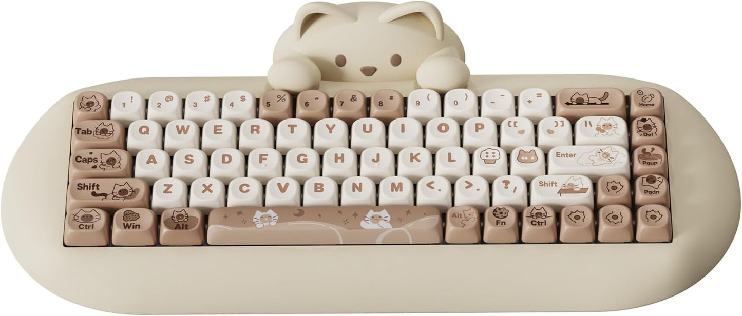YUNZII Teclado mecánico inalámbrico C68, distribución 65%, intercam...