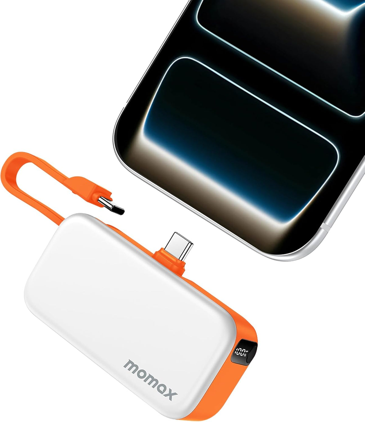 MOMAX Cargador portátil, pequeño banco de energía de 5000 mAh, PD d...