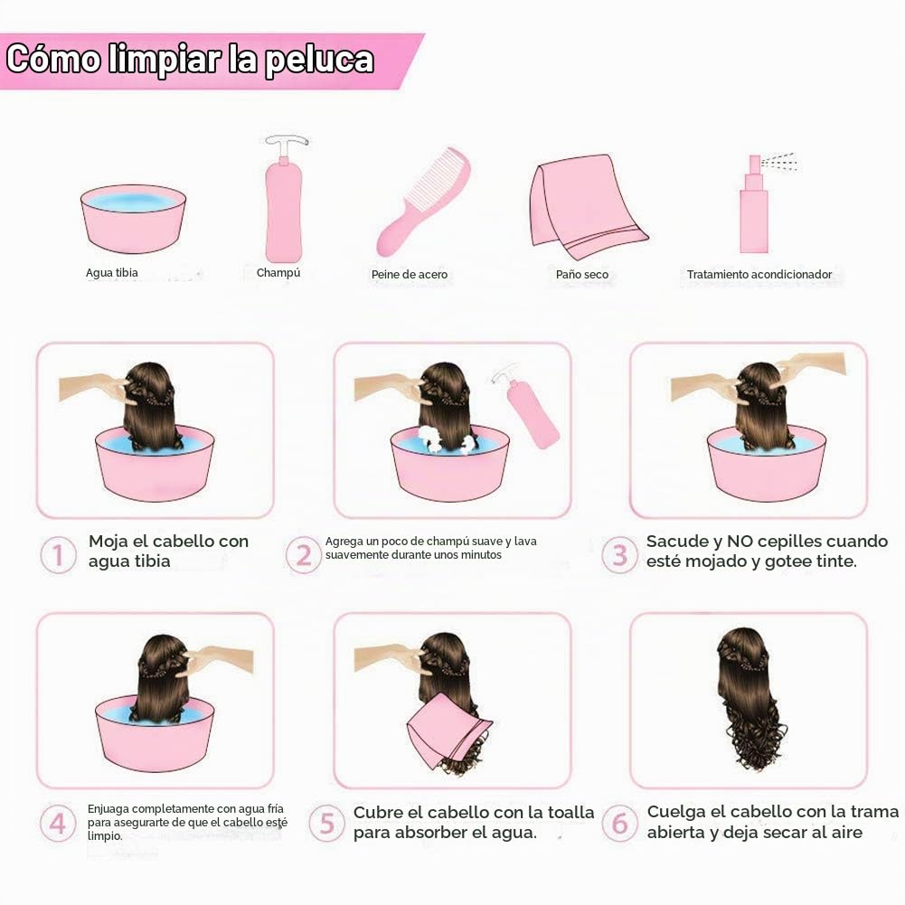 Dai Cloud - Peluca corta de pelo sintético marrón para hombre, con...