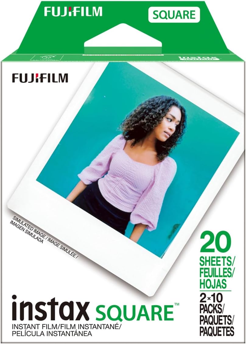 Fujifilm Instax - Paquete de 2 películas instantáneas cuadradas a c...