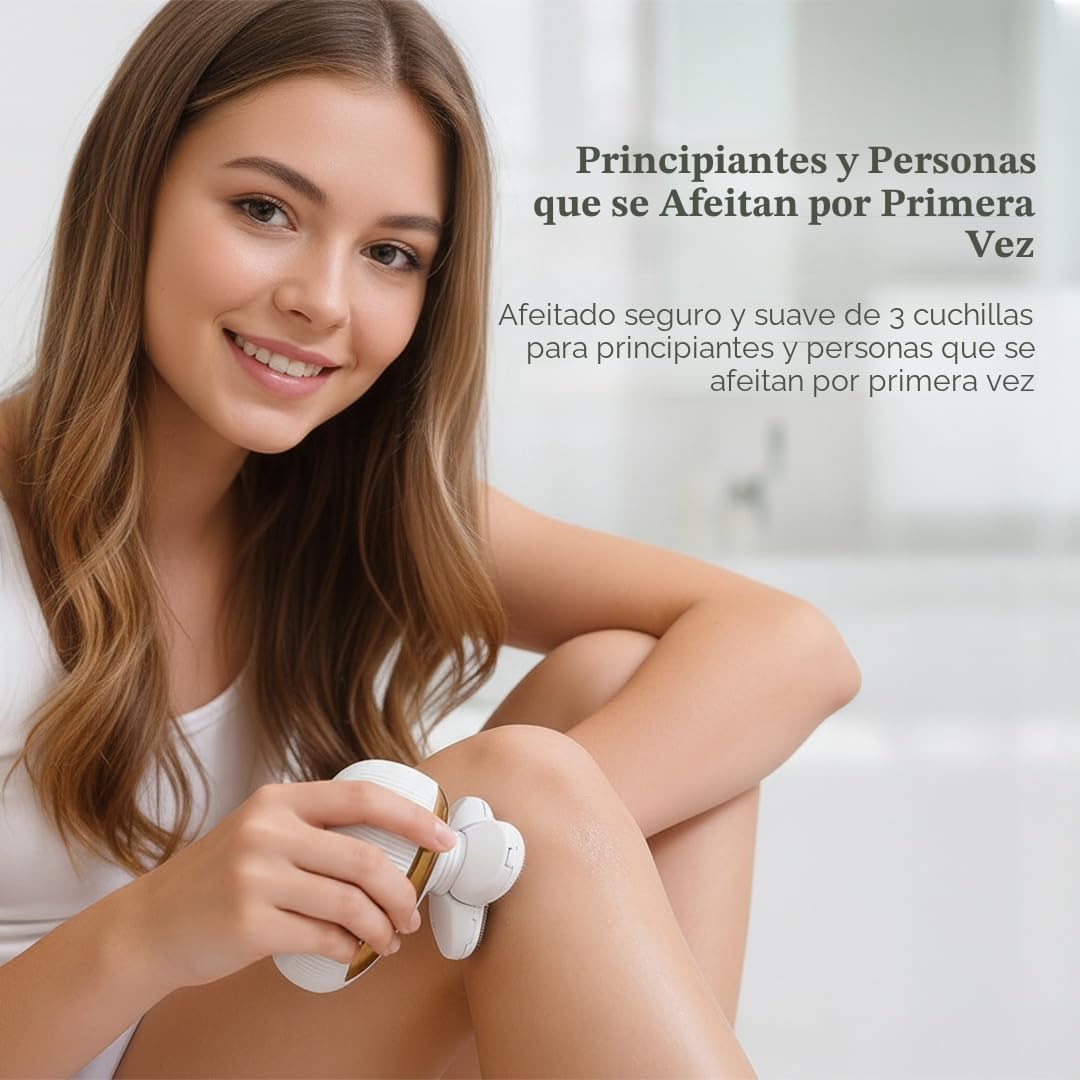 Groomie Hers LuxePro - Afeitadora eléctrica para piel sensible para...
