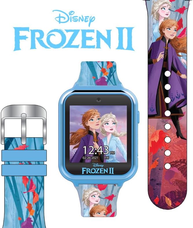 Accutime Reloj inteligente Disney Frozen para niños con cámara para...