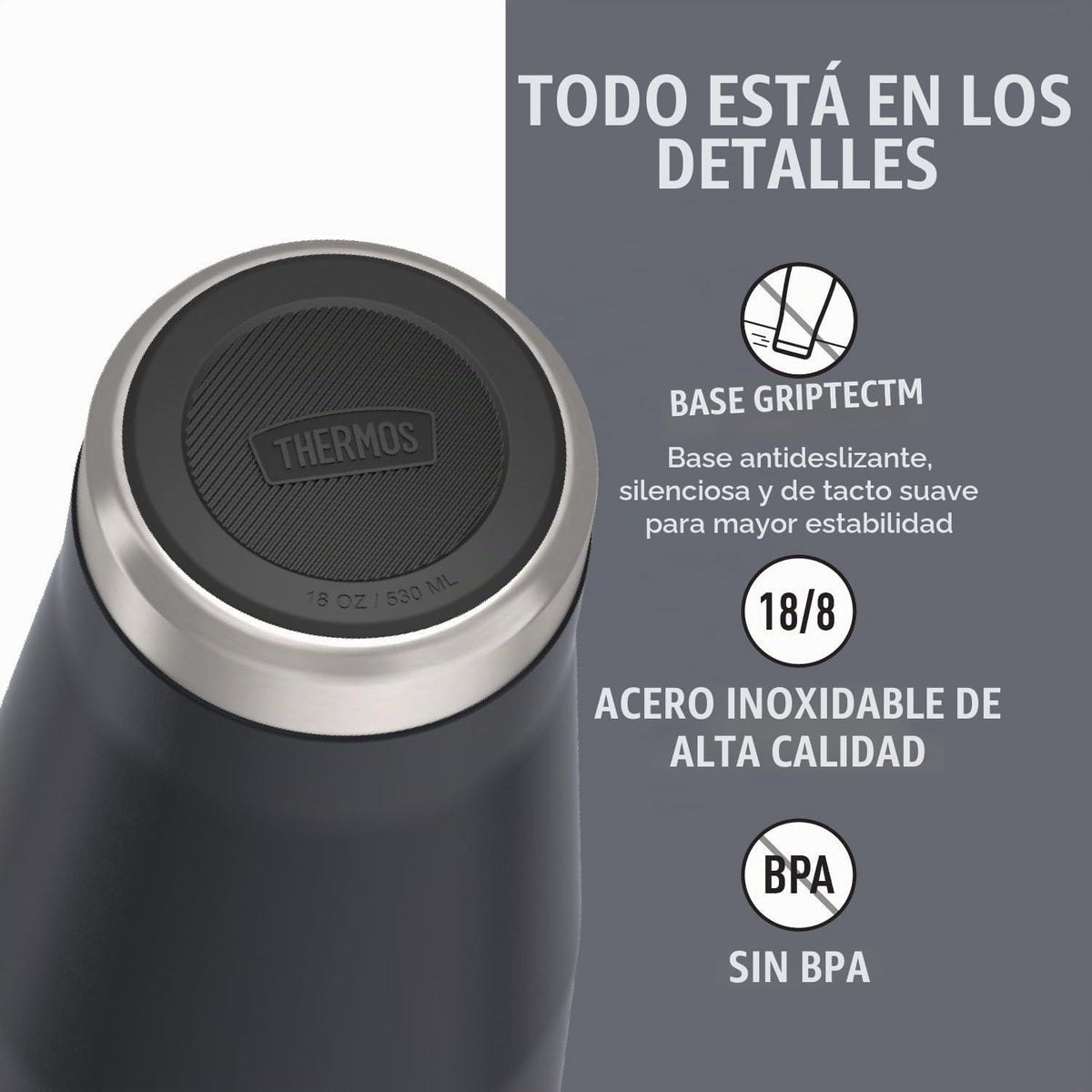 THERMOS ICON SERIES, vaso de acero inoxidable con cierre deslizante...