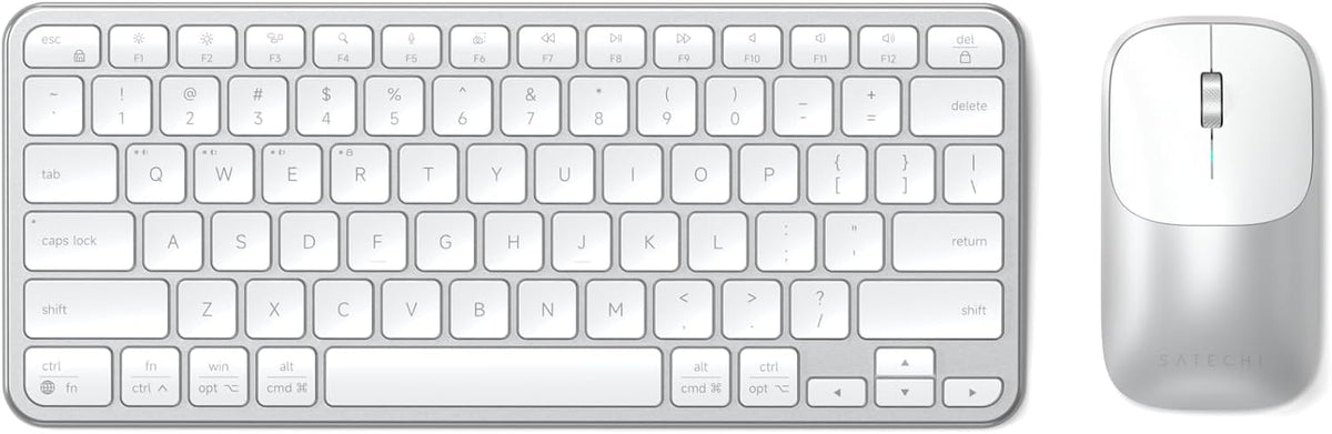 Satechi Combo de teclado y mouse inalámbricos, Slim CEX1 con empare...