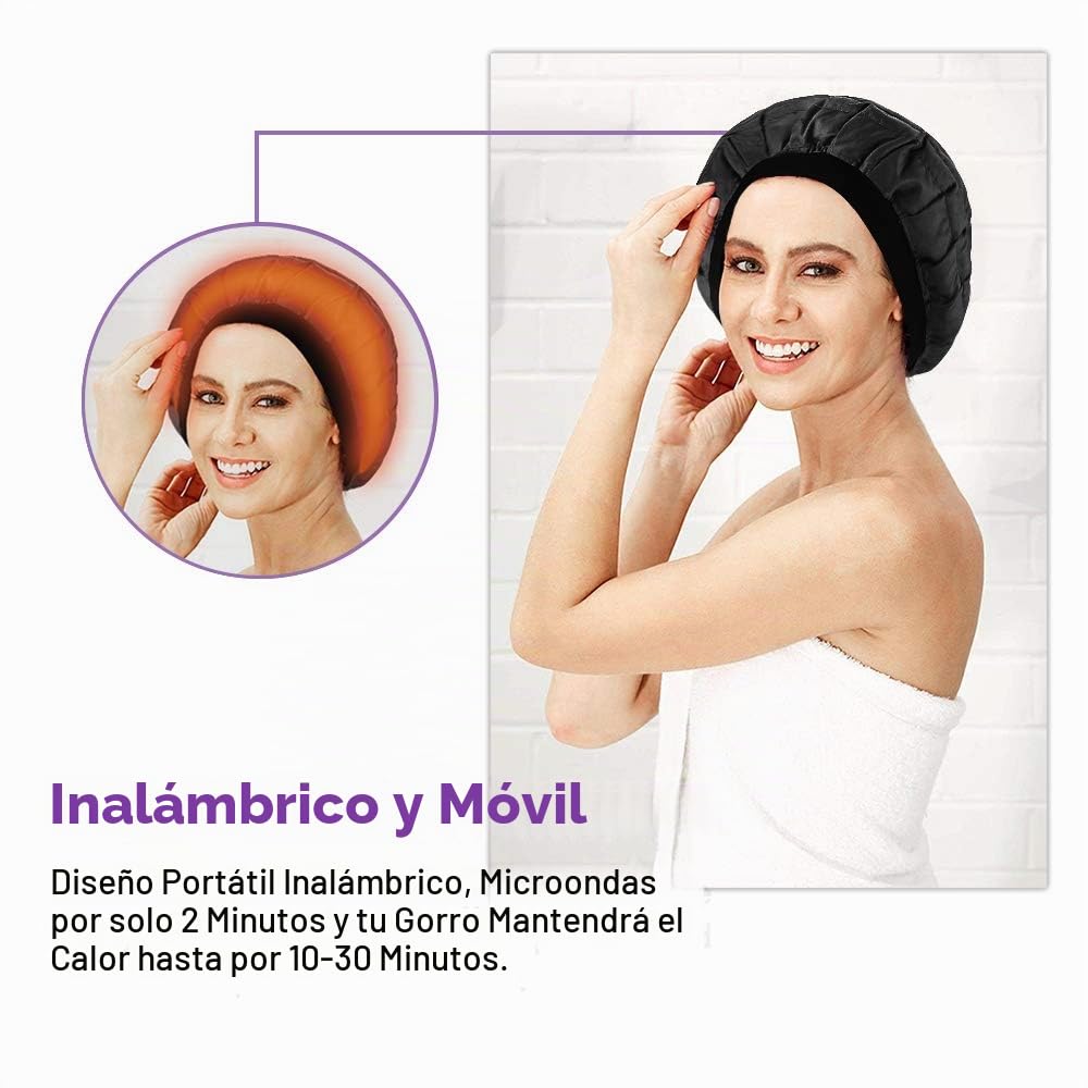 Gorro térmico de acondicionamiento profundo, sin cordón, 100% algod...