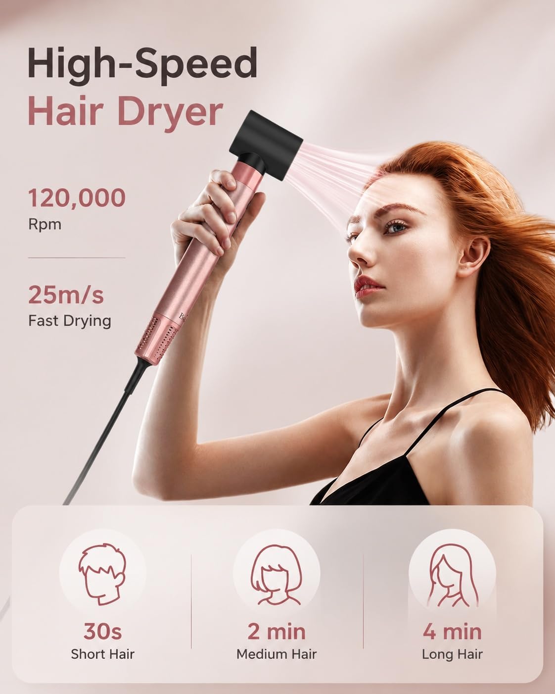 Brightup Air Styler 5 en 1, cepillo secador de pelo de alta velocid...
