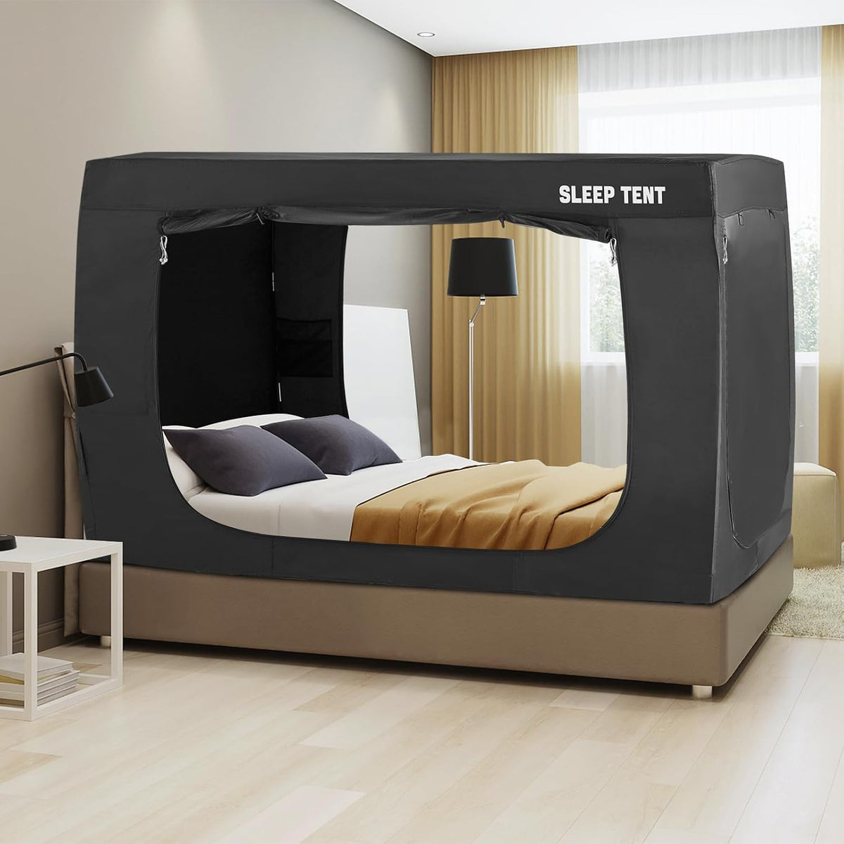 Toldo de cama matrimonial para niños y adultos con tiendas de campa...