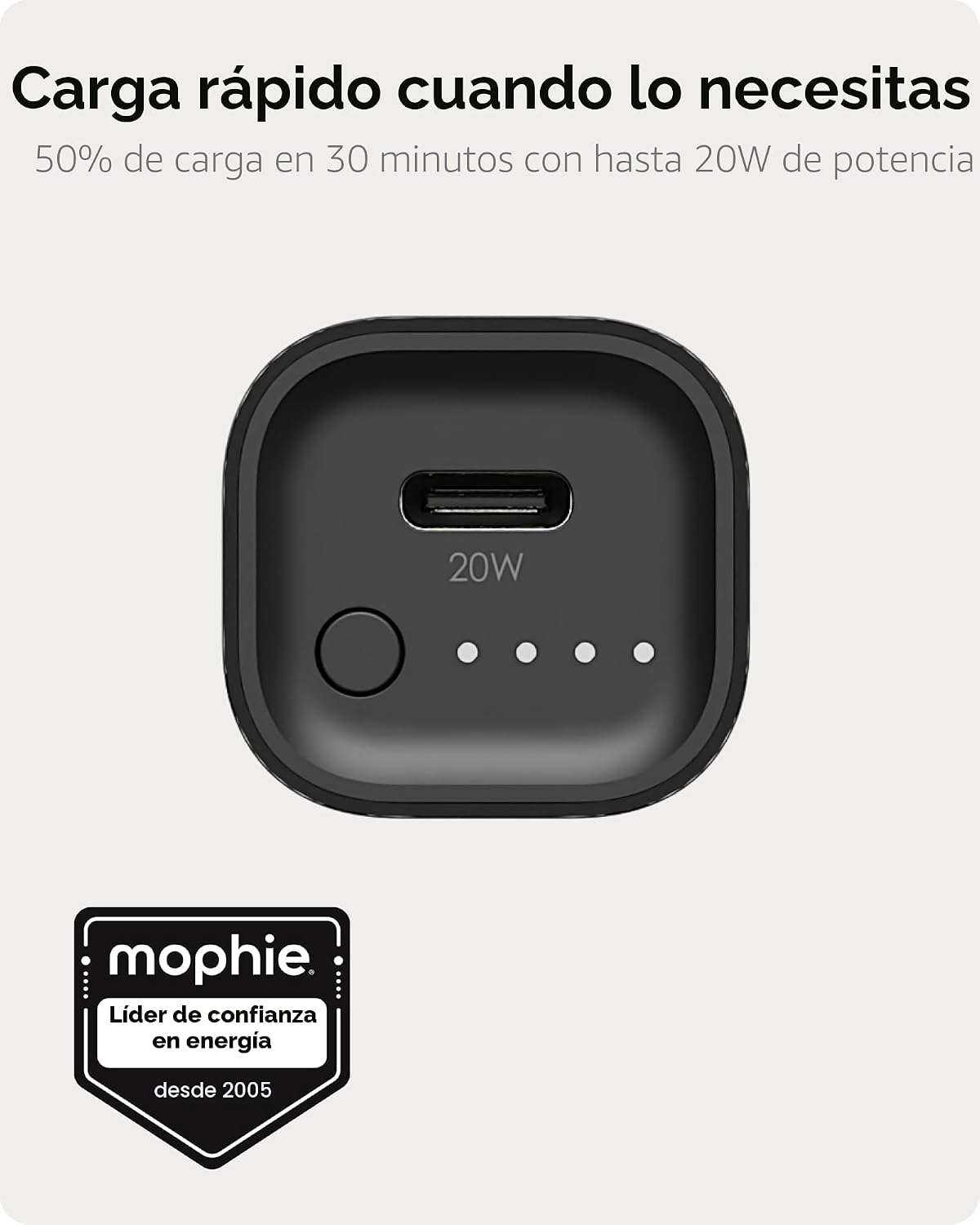Mophie Powerstation Fast batería externa de 5,000 mAh | Rápida y po...