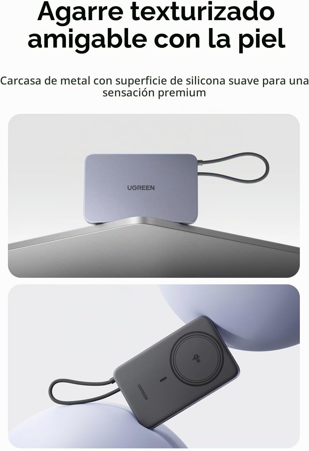 UGREEN Magflow Air Qi2 - Banco de energía magnético de 10000 mAh, c...