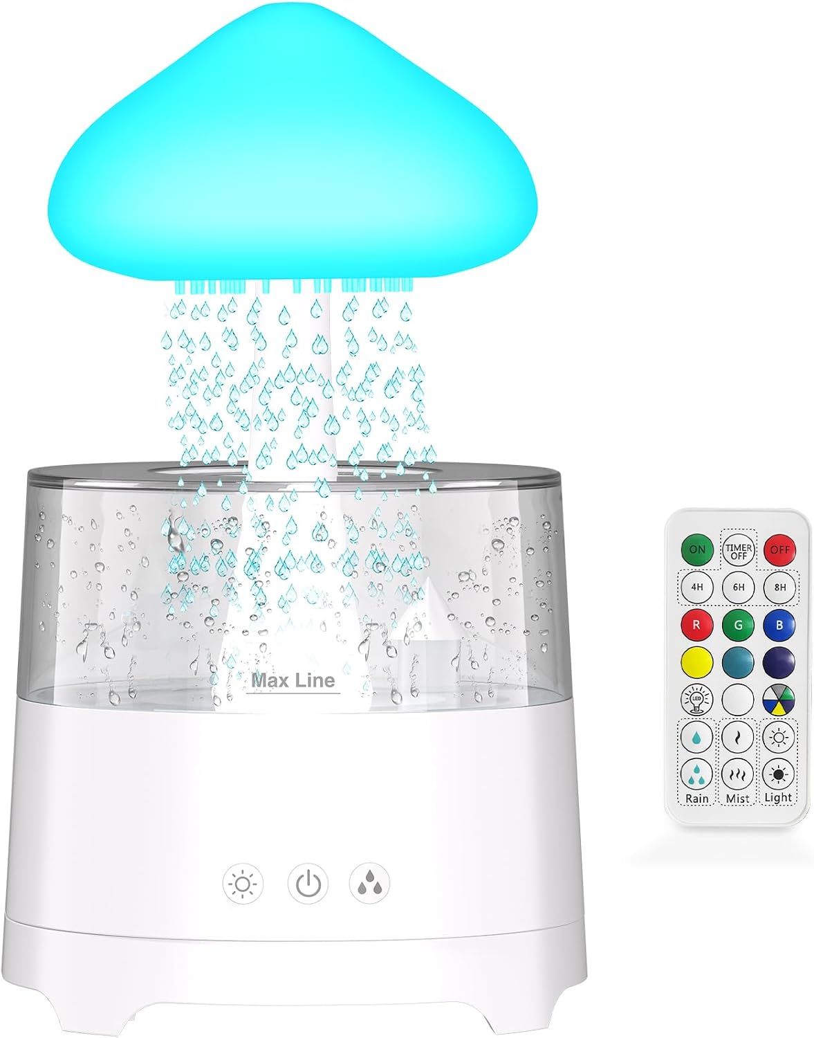 Diffuserlove Difusor de lluvia Nube Humidificador 450ML Difusor Agu...