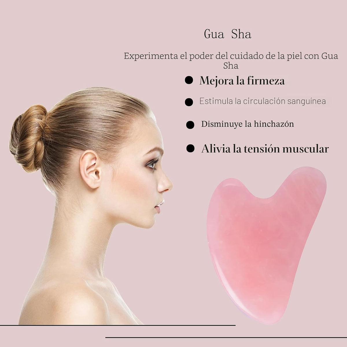 YAMHOHO Herramienta de masaje de piedra de jade Gua Sha, herramient...