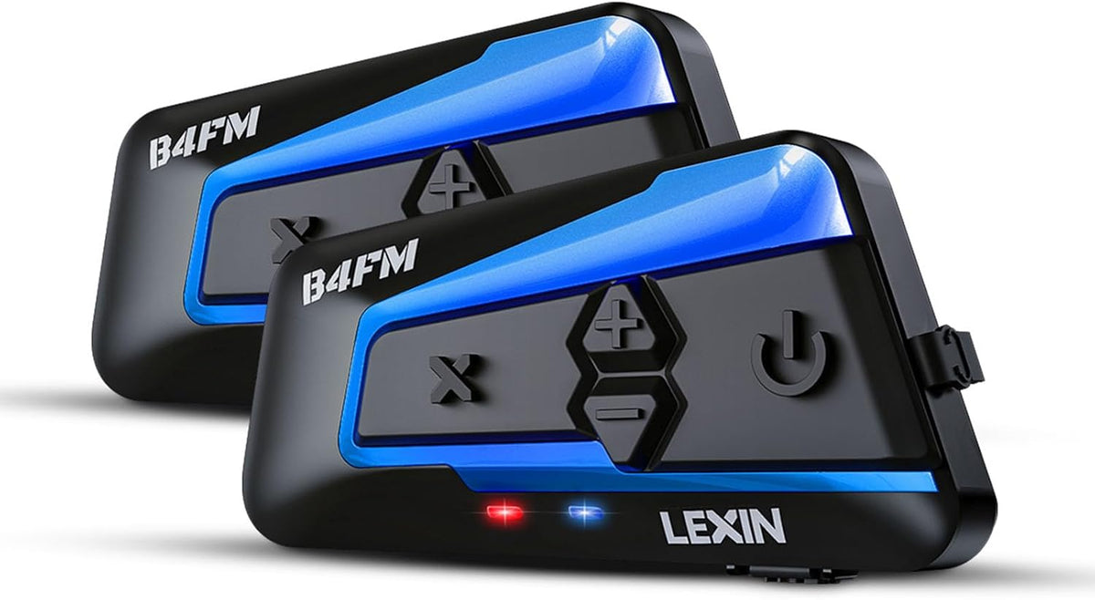 LEXIN B4FM - Auriculares Bluetooth para motocicleta, intercomunicad...