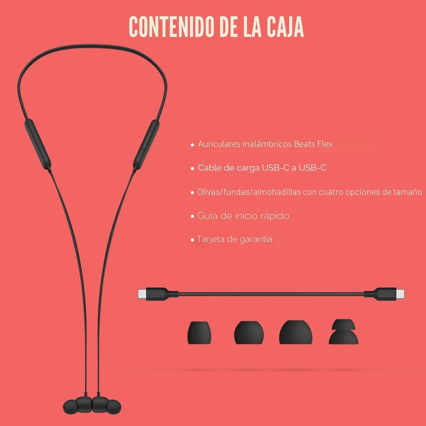 Beats Flex Auriculares inalámbricos - Chip de auriculares Apple W1,...