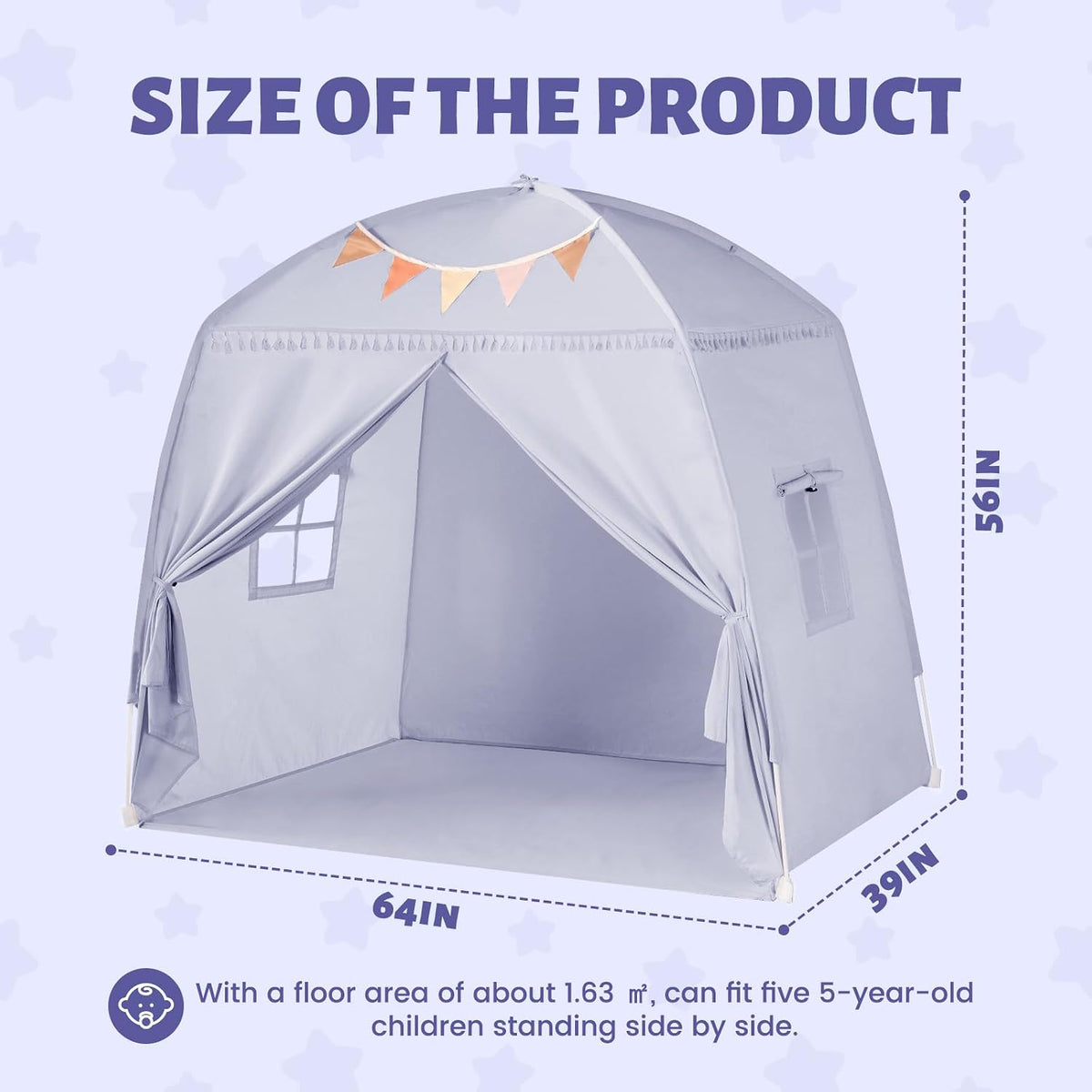 Sumbababy Tienda de Campaña Grande Tipo Tipi para Niños: con Luces...