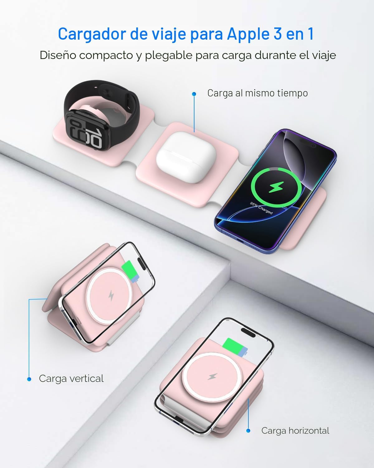 Estación de carga para múltiples dispositivos Apple: soporte de car...