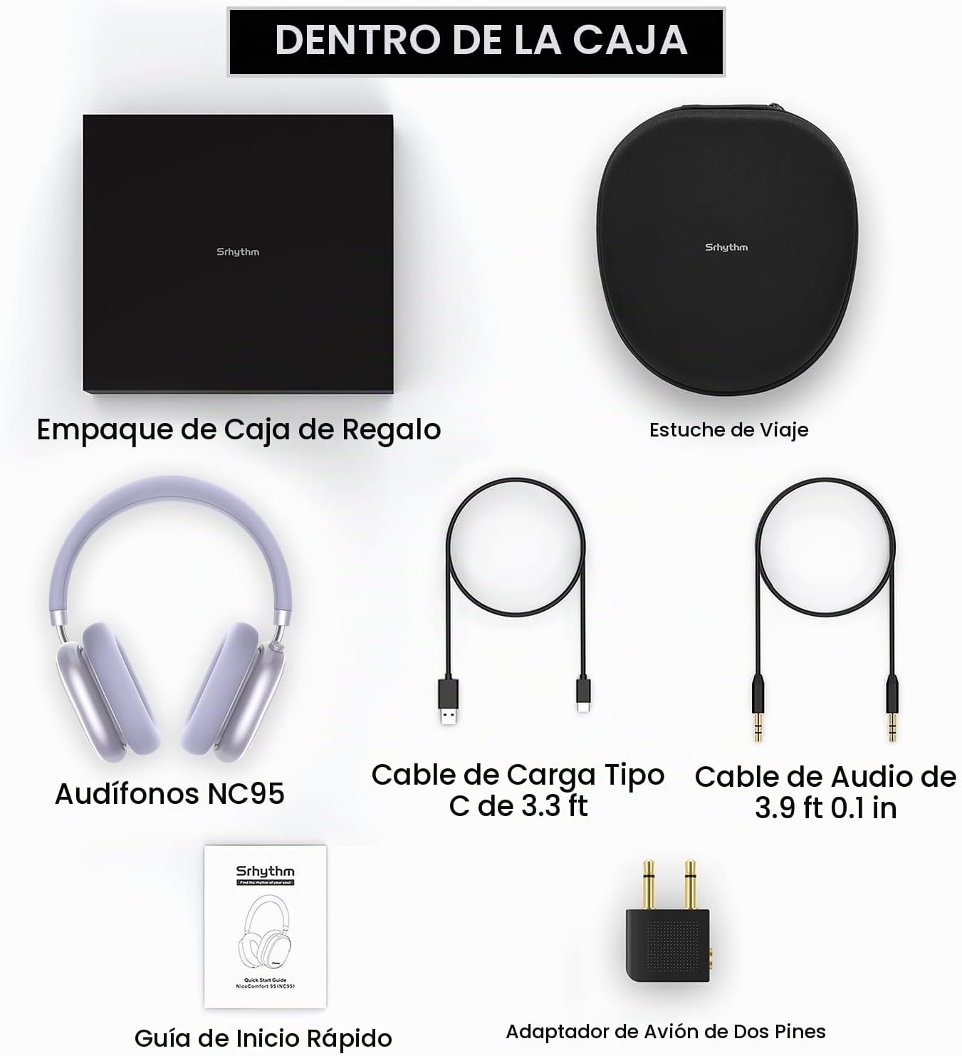 Srhythm NiceComfort 95 Auriculares inalámbricos con cancelación de...