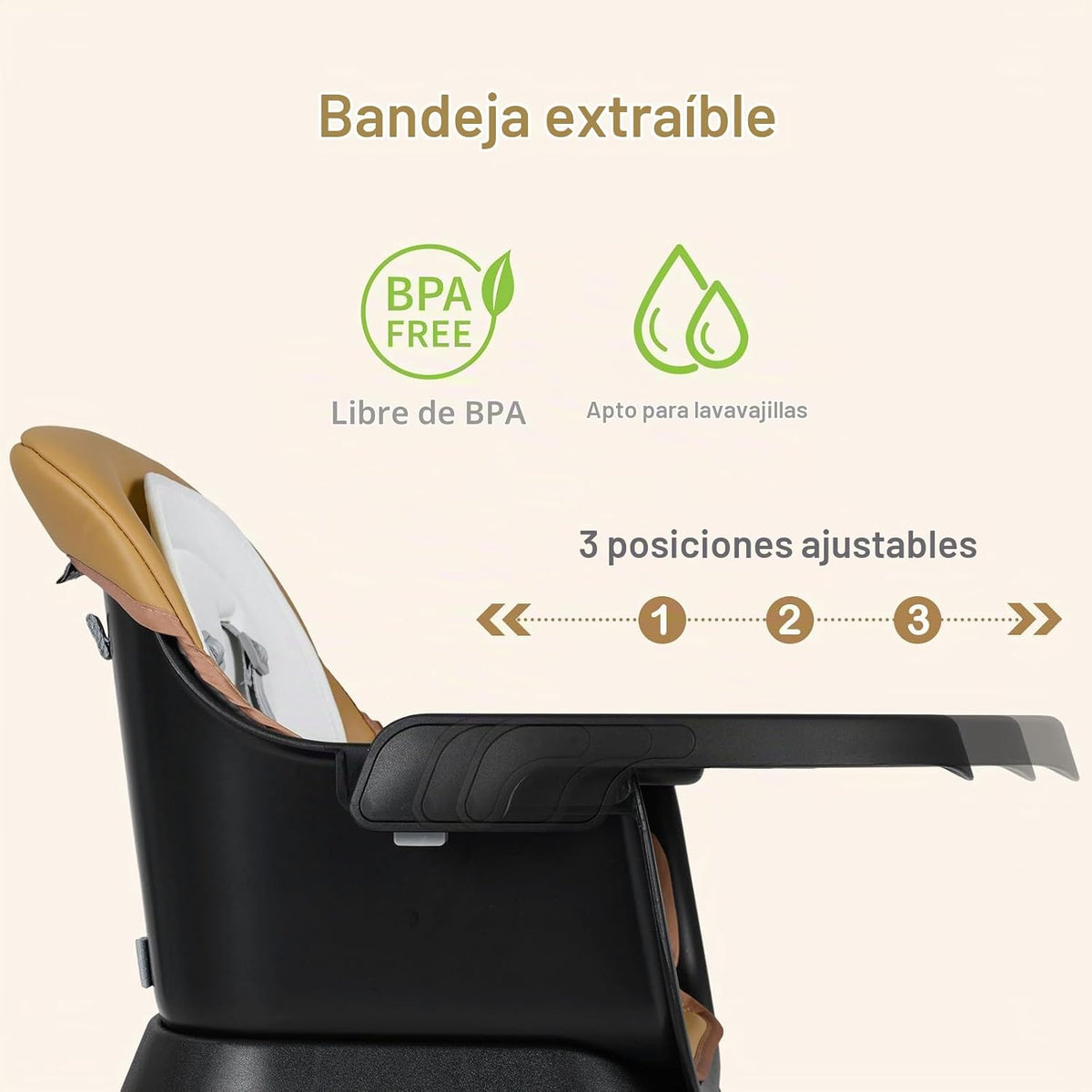 INFANS Silla alta 9 en 1, silla alta convertible para bebés y niños...