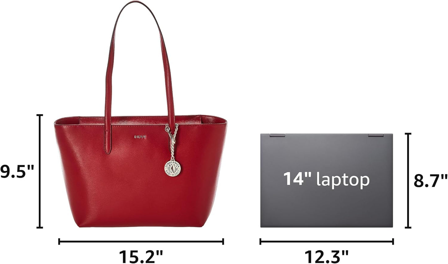 DKNY - Bolso de mano mediano de cuero para mujer Bryant | 15,2 pulg...