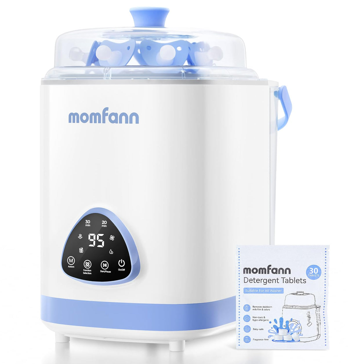 MOMFANN EasePure - Lavadora, esterilizador y secadora de biberones,...