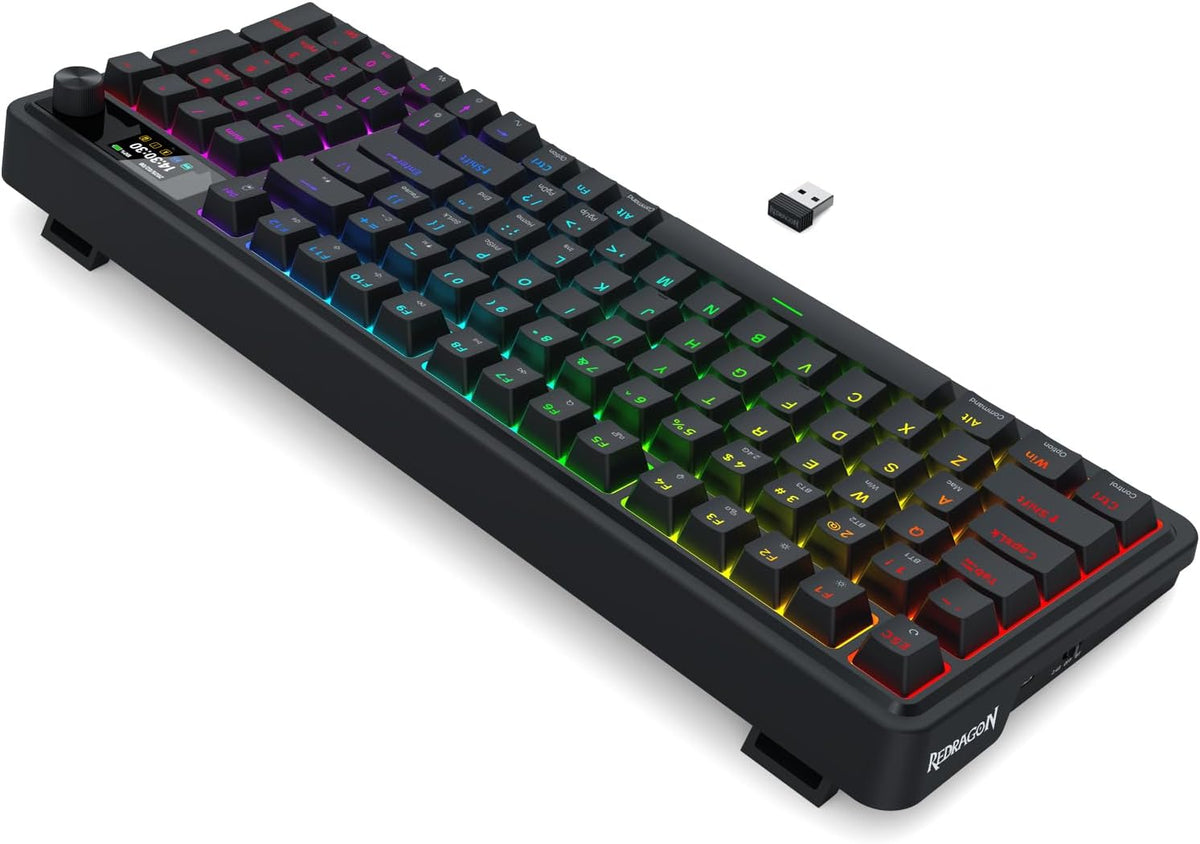 Redragon K719 Teclado inalámbrico para juegos con junta con pantall...