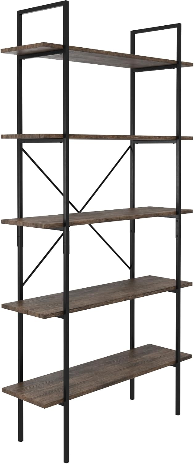 Estantería Alaterre de 5 niveles con estantes rústicos de madera Et...