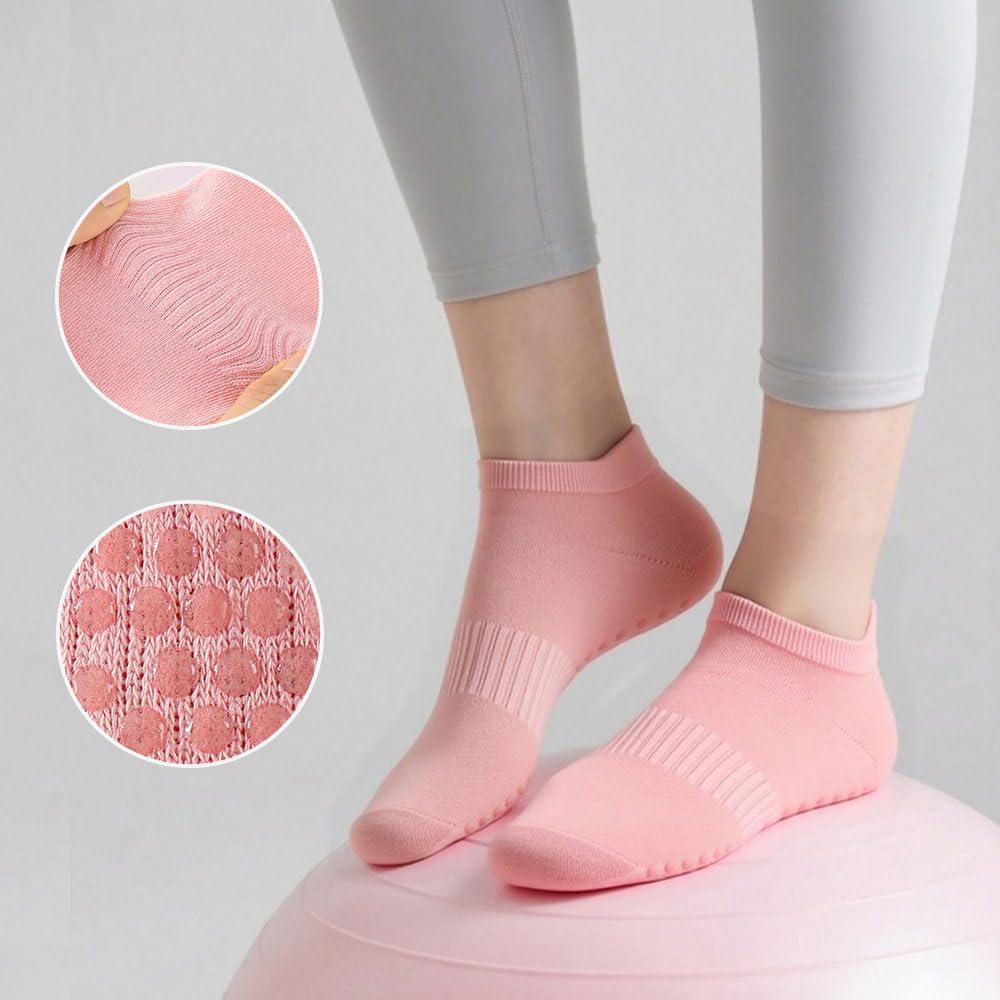 kepiibi 5 pares de calcetines de pilates con empuñaduras para mujer...