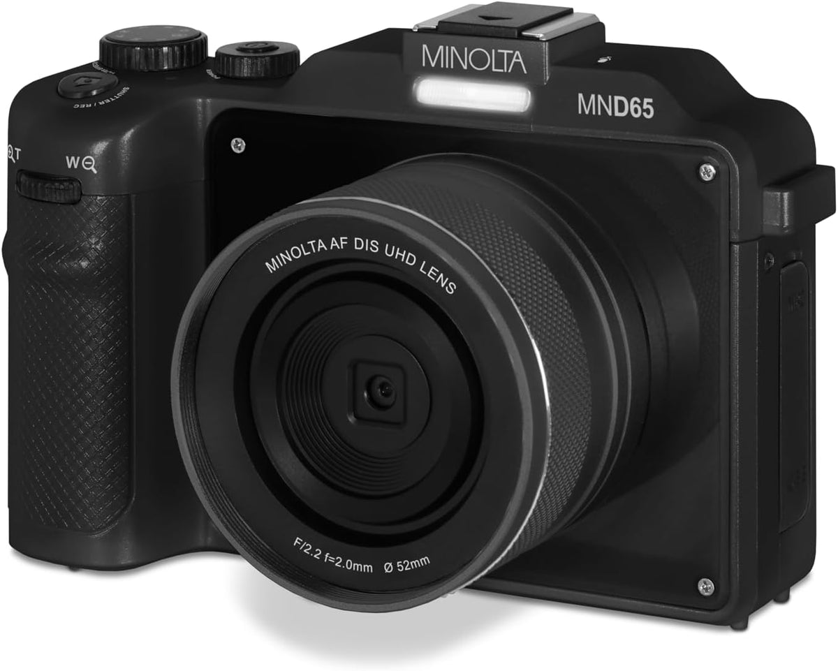 Minolta Cámara digital: fotos de 56MP, video 4K 60FPS, diseño selfi...