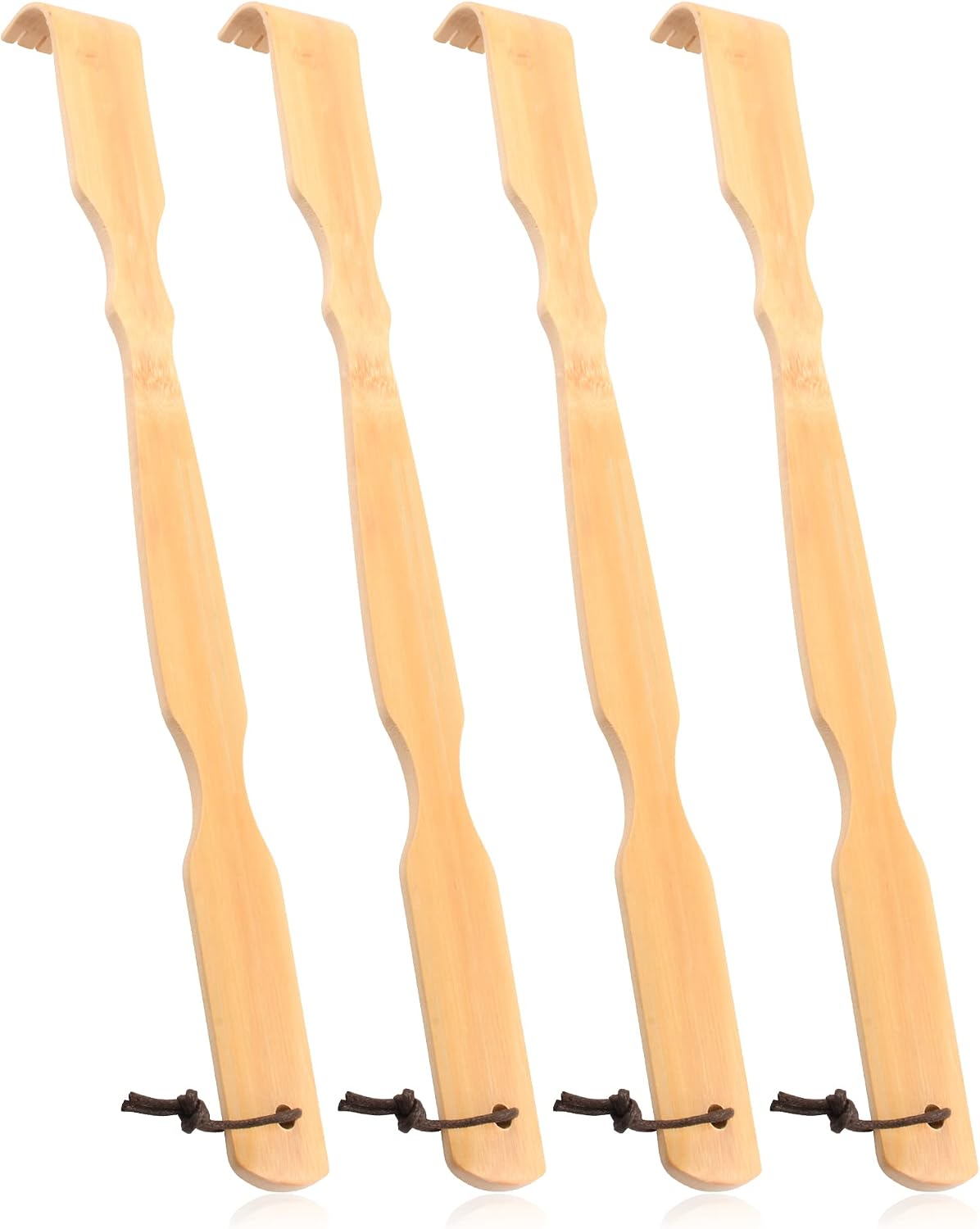 Renook Rascador de espalda de bambú de madera, masajeador de espald...