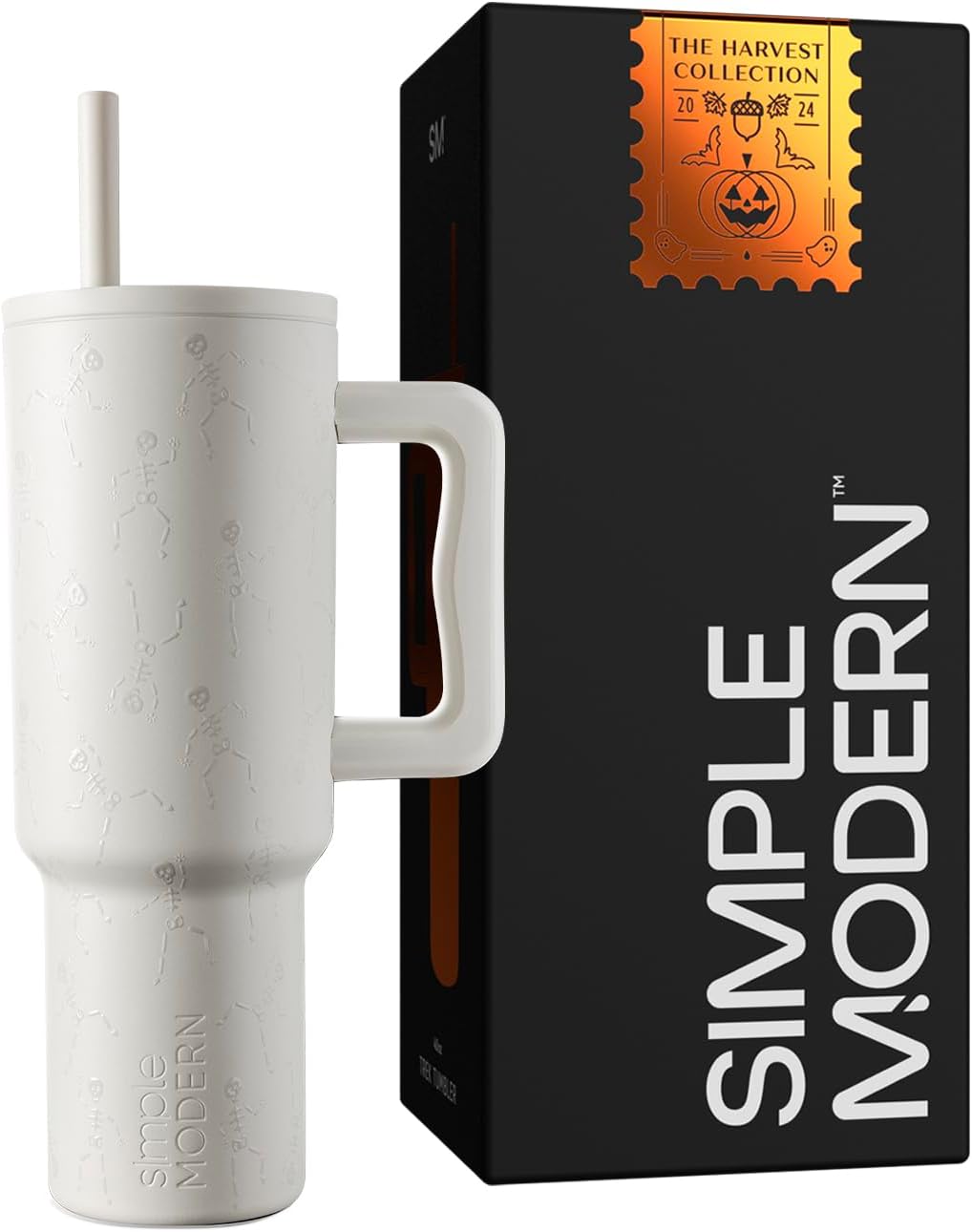Simple Modern - Vaso de 1,2 l con asa y tapa con pajita, botella de...