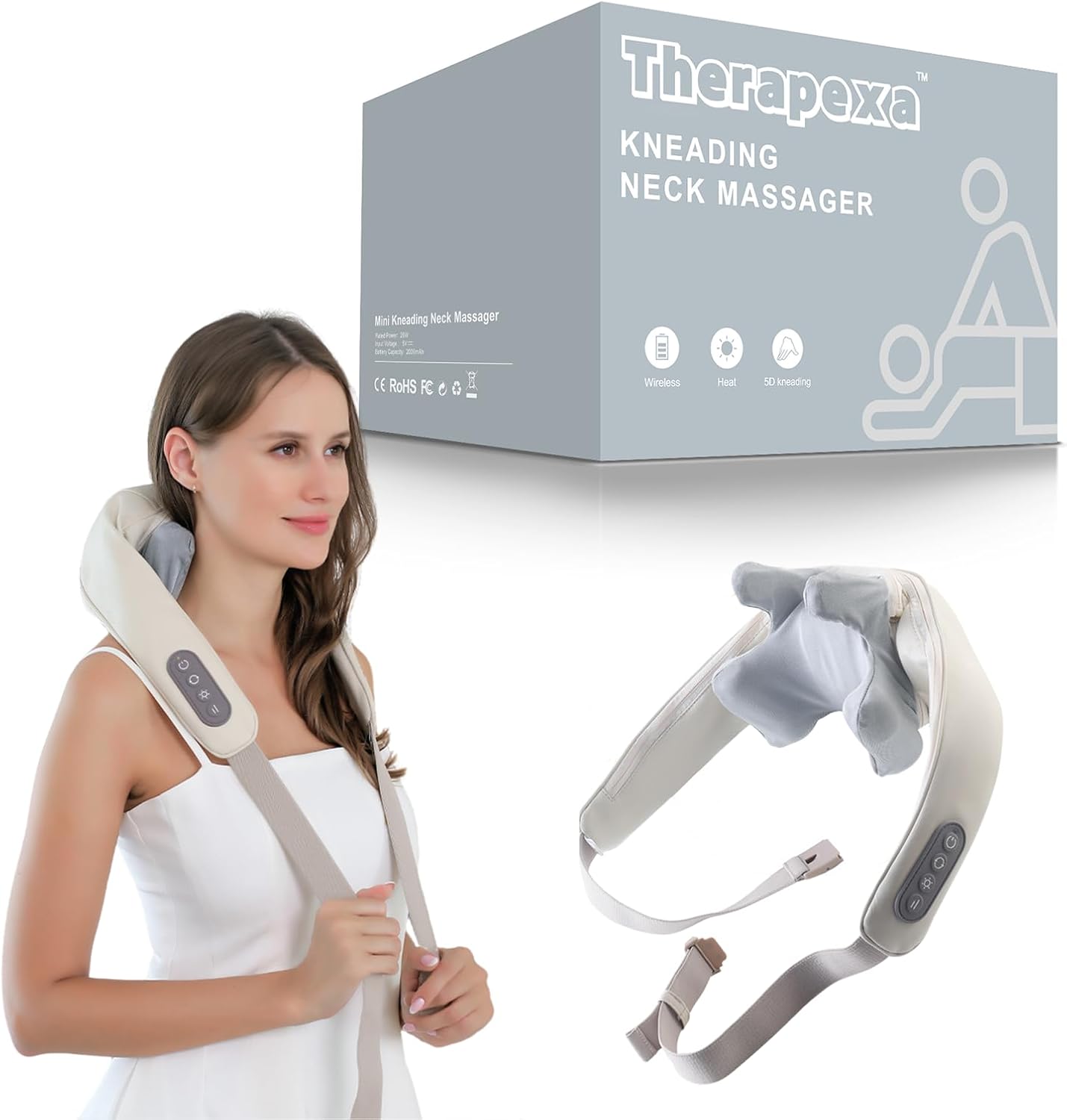 Therapexa - Masajeador de cuello y hombros, masajeador de espalda p...
