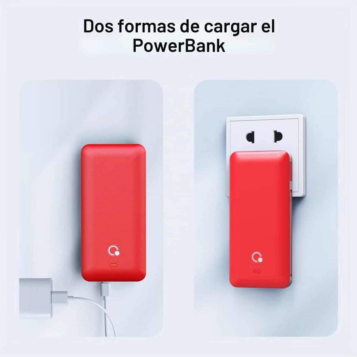 Cargador portátil de 10000 mAh, banco de energía USB B C delgado, b...