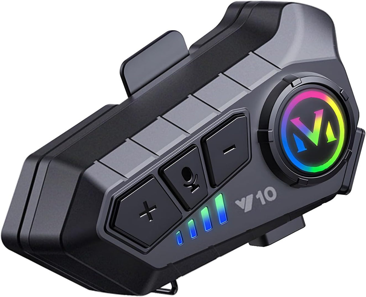 BTQILEYOO Y10 Audífonos Bluetooth para casco de motocicleta, auricu...