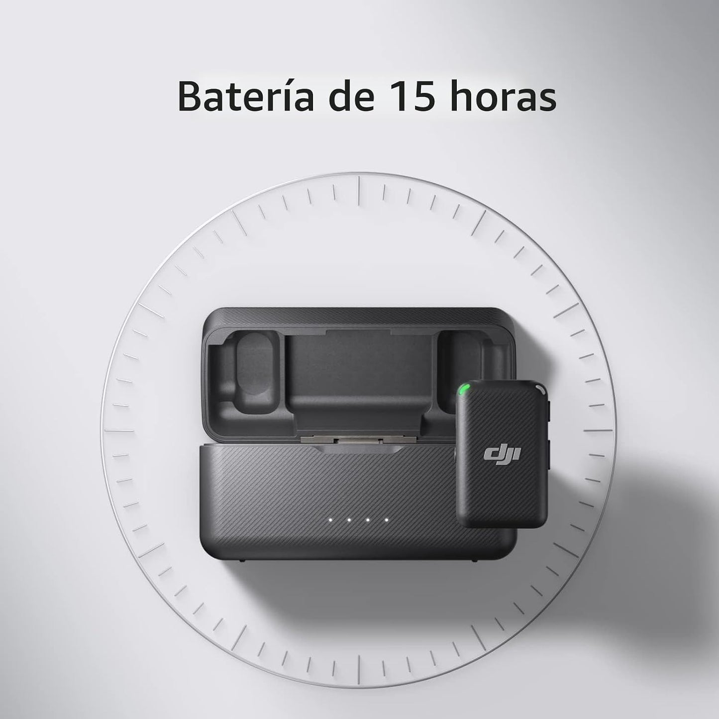 DJI Mic (2 TX + 1 RX + Estuche de Carga), Micrófono Lavalier Inalám...