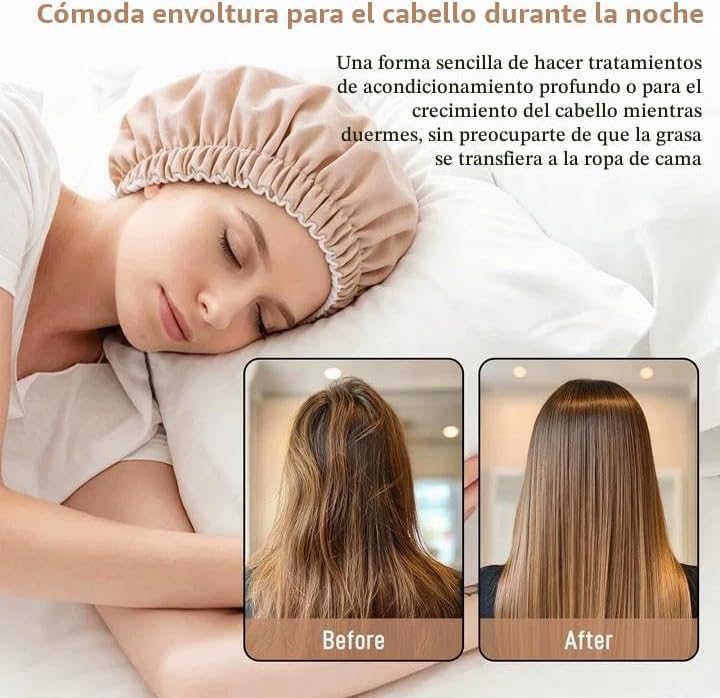 Gorro de máscara de tratamiento capilar con aceite de ricino, sin f...