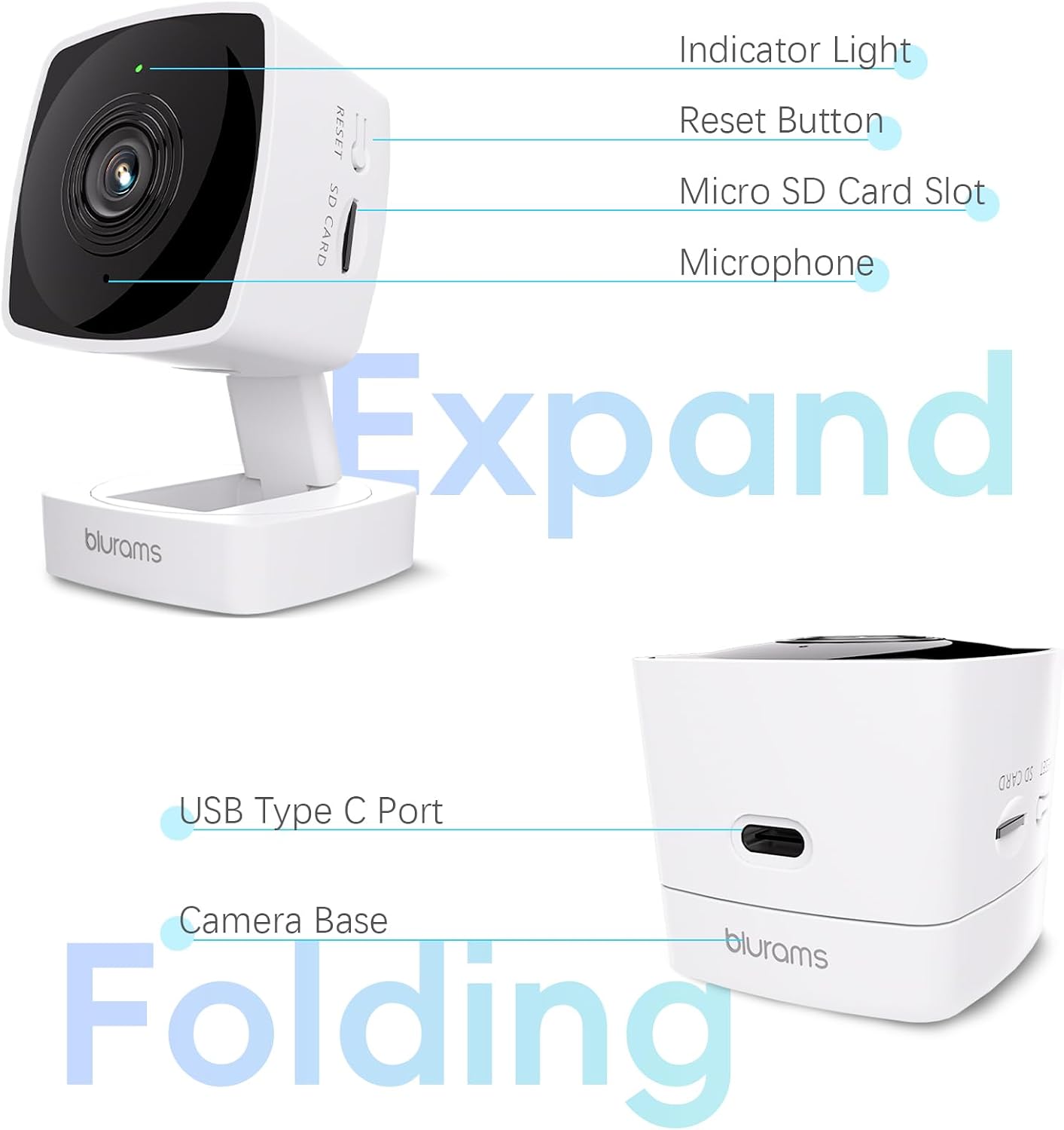 blurams - Cámaras 2.4G\/5G para seguridad del hogar, cámara para ma...