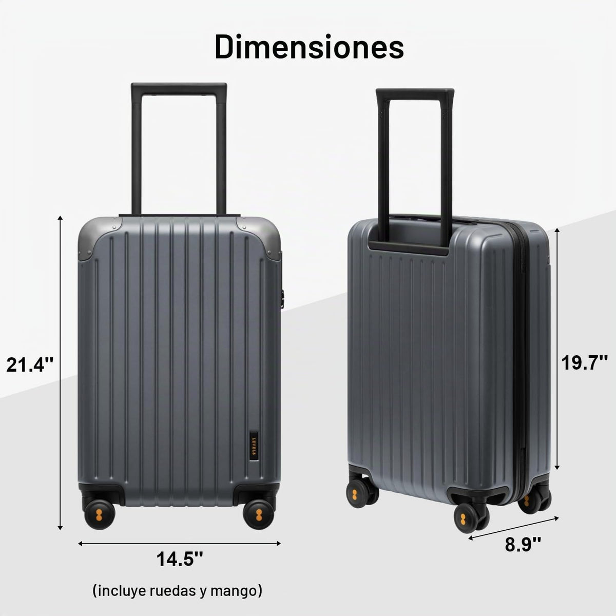 LEVEL8 Maletas rígidas expandibles para PC, equipaje de 20 pulgadas...