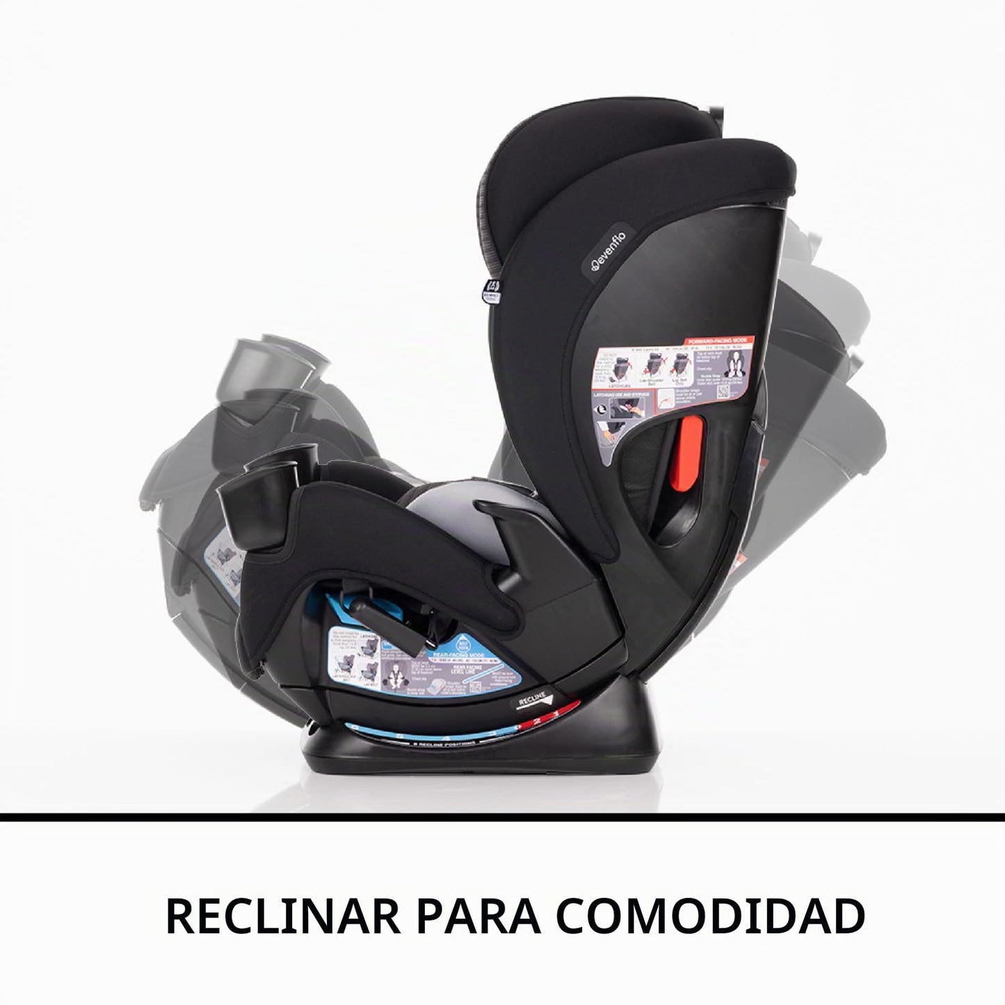 Evenflo All4Stages - Asiento convertible delgado 4 en 1 para automó...
