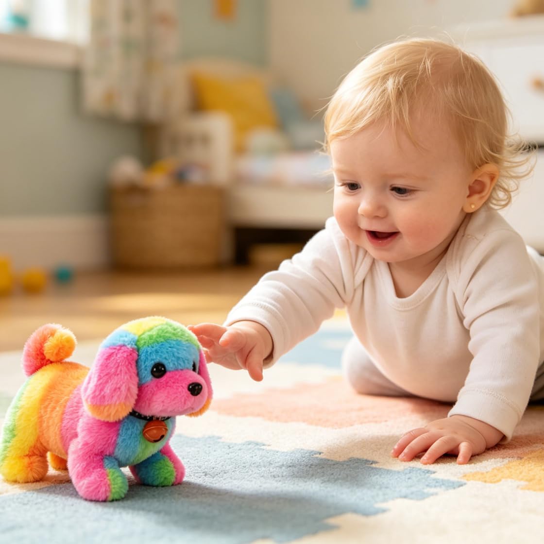 Hopearl Juguete electrónico interactivo de peluche para mascotas co...
